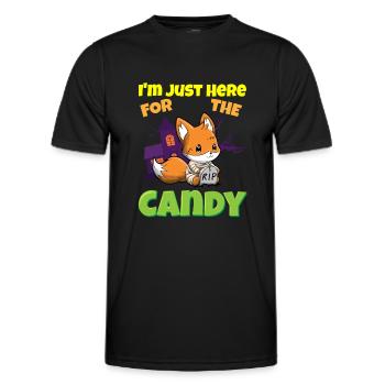 I'm Just Here For The Candy Scary Halloween Beast - Männer Funktions-T-Shirt - Schwarz - Vorne - AI Model Male 178 dark (178cm)