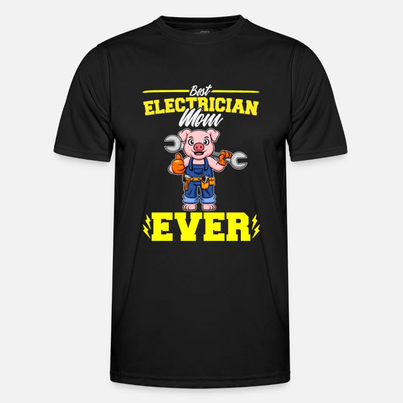 Best Electrician Mom Ever Electronic Technician Männer Funktions-T-Shirt