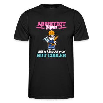 Architecte Maman comme une maman régulière mais plus cool - T-shirt sport Homme - noir - Devant - AI Model Male 178 dark (178cm)