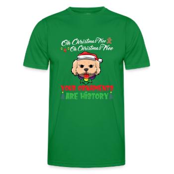 Oh Christmas Tree Your Ornaments Are History - Men's Functional T-Shirt - kelly green - Front - AI Model Male 178 dark (178cm)