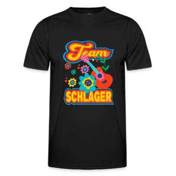 Team Schlager Schlagermusik Schlagerparty - Männer Funktions-T-Shirt - Schwarz - Vorne - AI Model Male 178 dark (178cm)