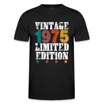 vintage 1975 limited edition - T-shirt sport Homme - noir - Devant - AI Model Male 178 dark (178cm)