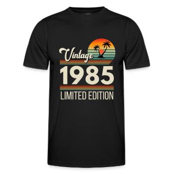 vintage 1985 limited edition - T-shirt sport Homme - noir - Devant - AI Model Male 178 dark (178cm)