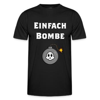 Bomben Design einfach Bombe Geschenkidee lustig - Männer Funktions-T-Shirt - Schwarz - Vorne - AI Model Male 178 dark (178cm)