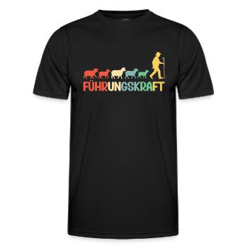 Führungskraft Schafe Hirte Geschenkidee Lustig - Männer Funktions-T-Shirt - Schwarz - Vorne - AI Model Male 178 dark (178cm)