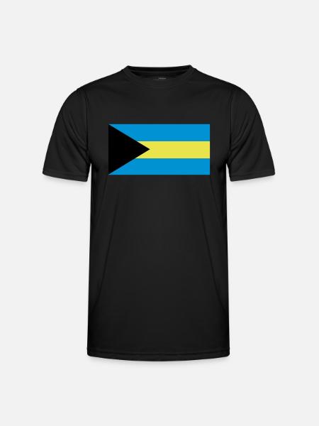 Bahamas Flagge - Männer Funktions-T-Shirt - Schwarz