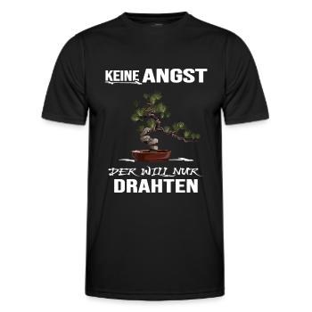 BONSAI Bonsaidraht Yamadori Bonsaimeister - Männer Funktions-T-Shirt - Schwarz - Vorne - AI Model Male 178 dark (178cm)