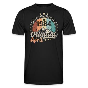 1984 Avril 1984 Anniversaire Avril 1984 Avril - T-shirt sport Homme - noir - Devant - AI Model Male 178 dark (178cm)
