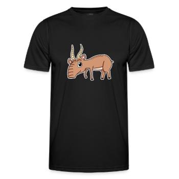 Antilope - Männer Funktions-T-Shirt - Schwarz - Vorne - AI Model Male 178 dark (178cm)
