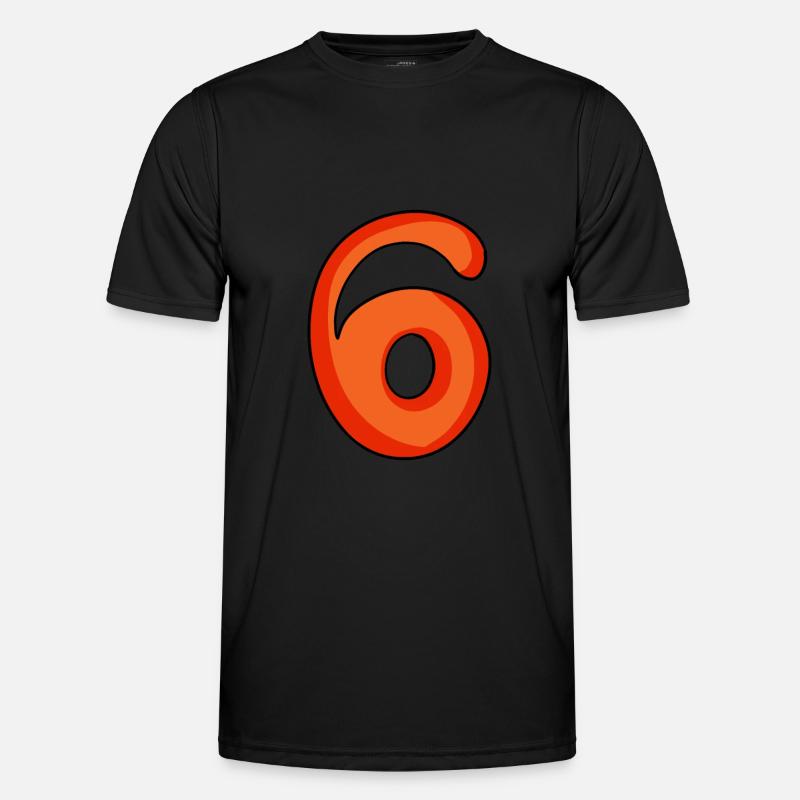 Numero 6 Numero Sei - Maglietta sportiva per uomo - nero