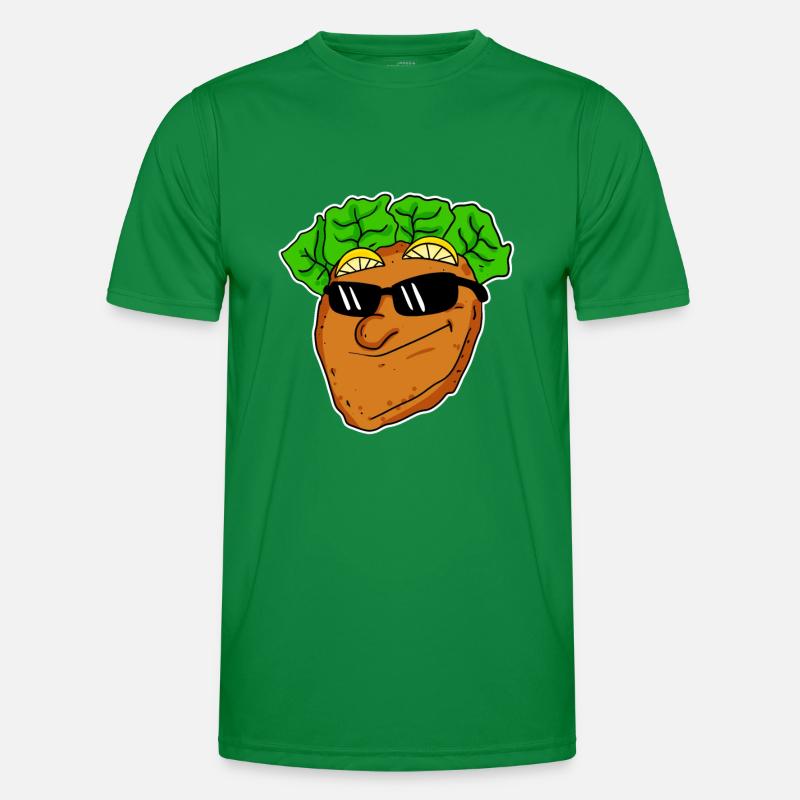 Cooles Schnitzel mit Sonnenbrille Männer Funktions-T-Shirt