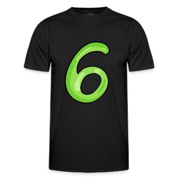 6 - Men's Functional T-Shirt - black - Front - AI Model Male 178 dark (178cm)