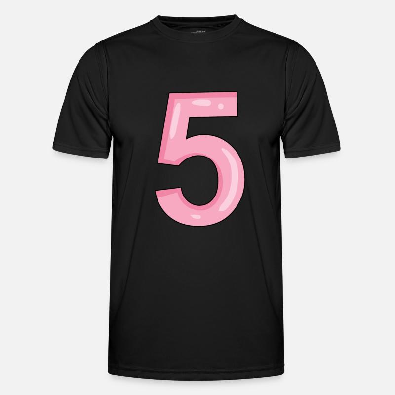 5 Rosa Männer Funktions-T-Shirt