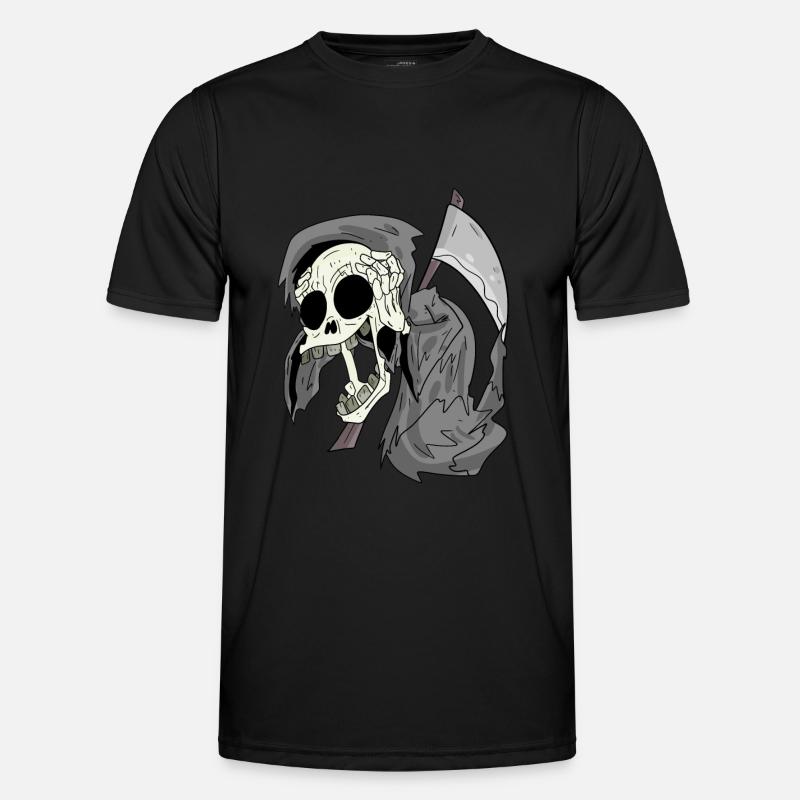 Grim Reaper laughs funny - Men's Functional T-Shirt - black