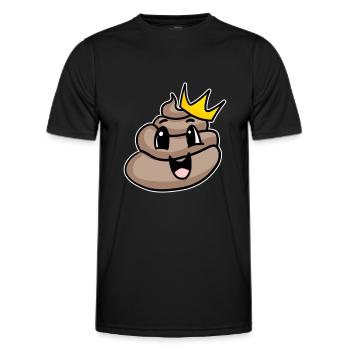 Poop King - Men's Functional T-Shirt - black - Front - AI Model Male 178 dark (178cm)