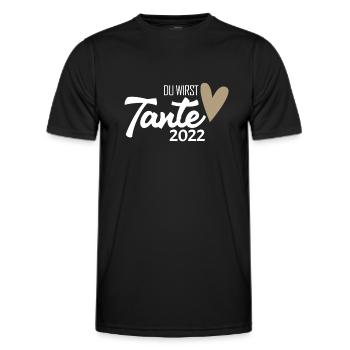 Werdende Tante 2022 Loading Nachwuchs - Männer Funktions-T-Shirt - Schwarz - Vorne - AI Model Male 178 dark (178cm)