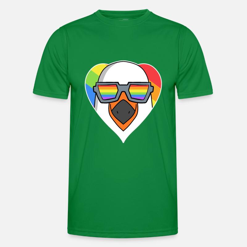 LGBT Tier Möwe Regenbogen Männer Funktions-T-Shirt