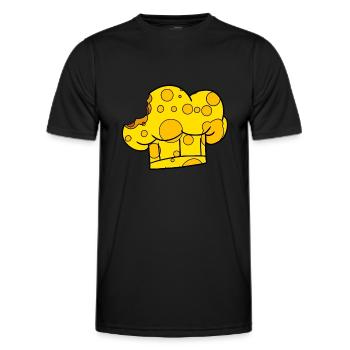 Chapeau de chef cheese cook - T-shirt sport Homme - noir - Devant - AI Model Male 178 dark (178cm)