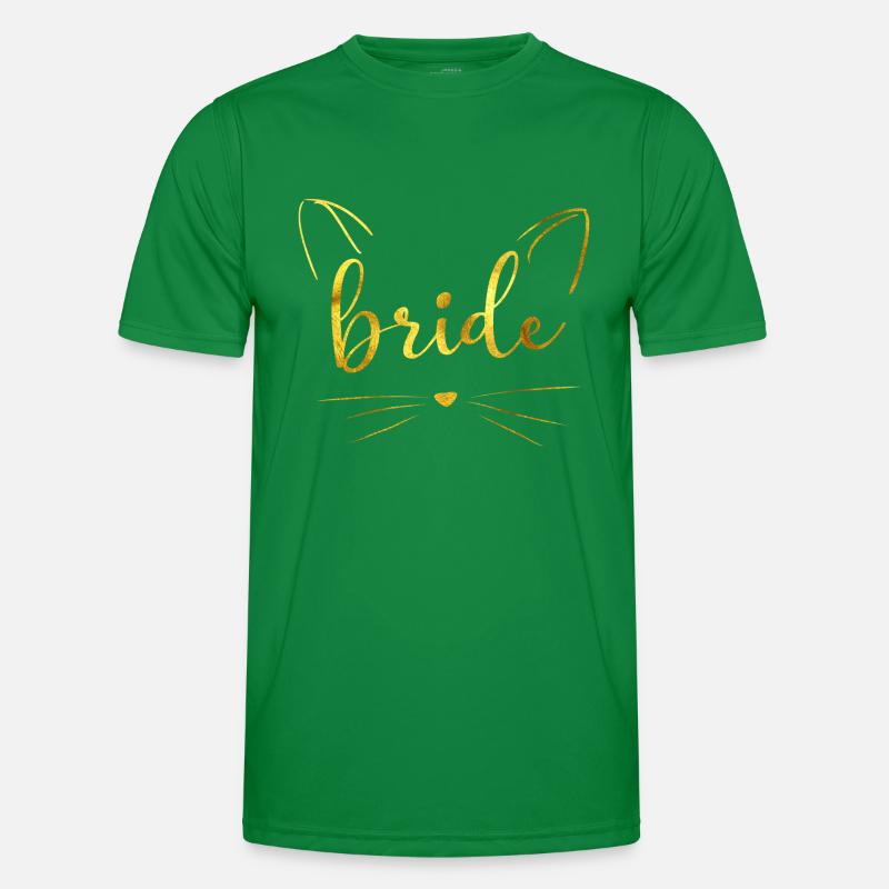 Braut Katze Männer Funktions-T-Shirt