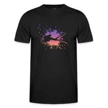 diving, tauchen, diver, scuba diving - Männer Funktions-T-Shirt - Schwarz - Vorne - AI Model Male 178 dark (178cm)