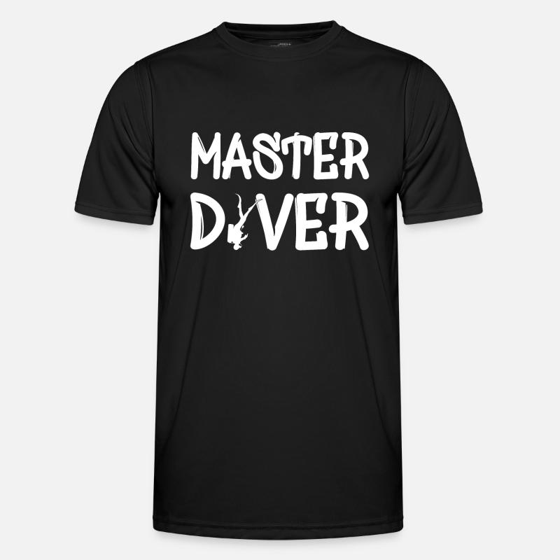 Master Diver - Männer Funktions-T-Shirt - Schwarz