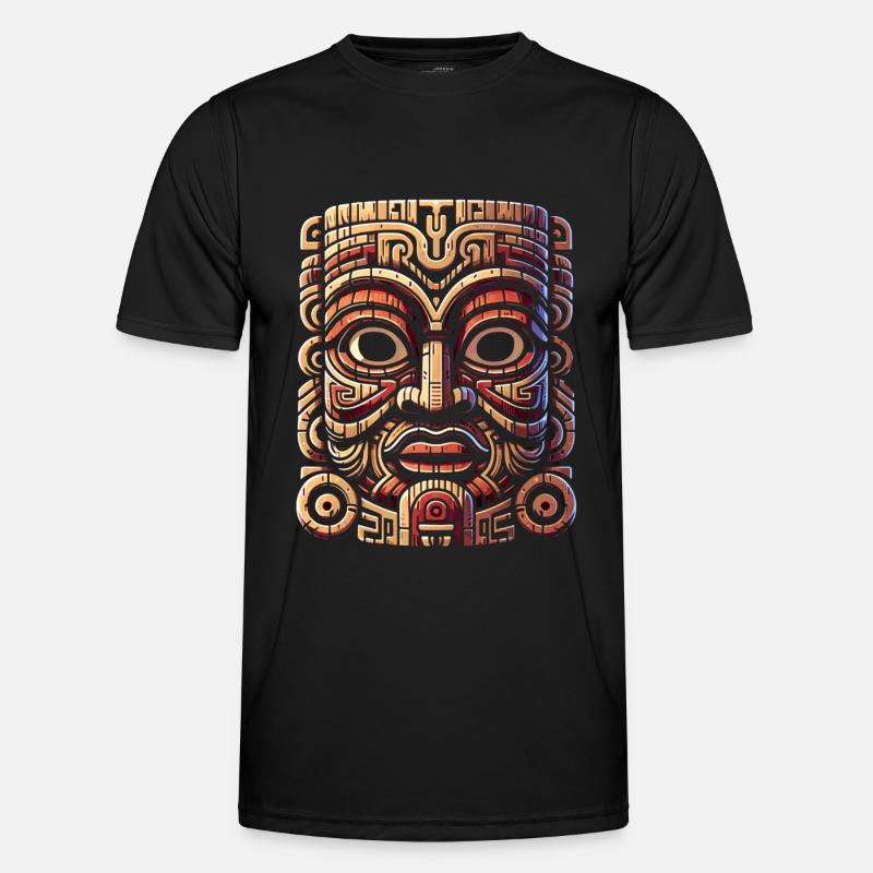 Mystical Inca Aztec Mask Men's Functional T-Shirt