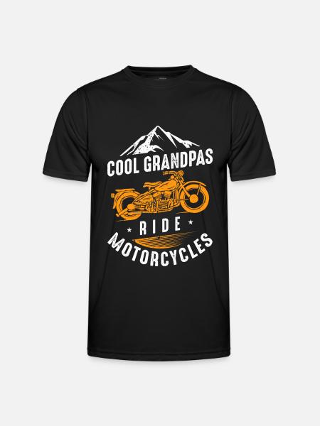 Cool Grandpas Ride Motorcycles - Men's Functional T-Shirt - black