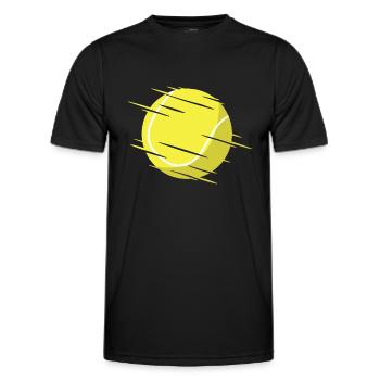 Tennisball - Männer Funktions-T-Shirt - Schwarz - Vorne - AI Model Male 178 dark (178cm)