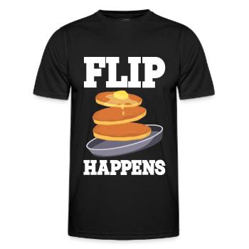 Pfannkuchen - Männer Funktions-T-Shirt - Schwarz - Vorne - AI Model Male 178 dark (178cm)