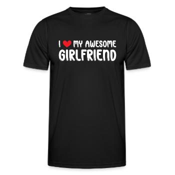 Paare Liebe Herz Freund Geschenkidee Beziehung - Männer Funktions-T-Shirt - Schwarz - Vorne - AI Model Male 178 dark (178cm)
