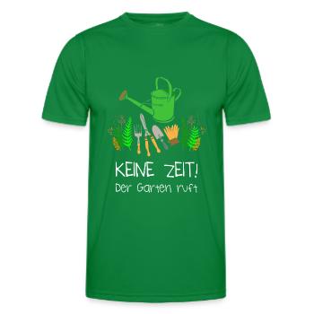 Gardener no time, the garden calls! - Men's Functional T-Shirt - kelly green - Front - AI Model Male 178 dark (178cm)