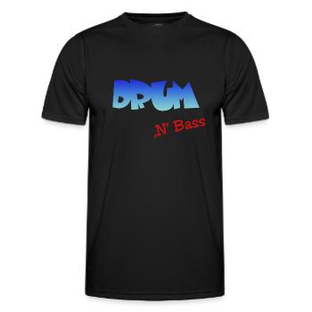 Drum n Bass, Techno, Minimal - Männer Funktions-T-Shirt - Schwarz - Vorne - AI Model Male 178 dark (178cm)