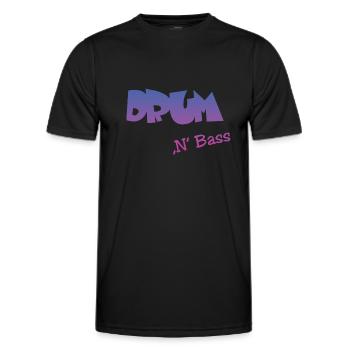 Drum n Bass - Männer Funktions-T-Shirt - Schwarz - Vorne - AI Model Male 178 dark (178cm)