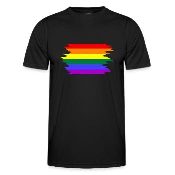 LGBT - Männer Funktions-T-Shirt - Schwarz - Vorne - AI Model Male 178 dark (178cm)