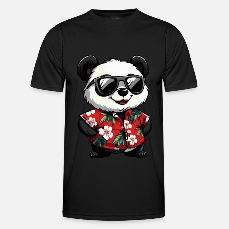 Panda Comic Funny Summer - Men's Functional T-Shirt - black
