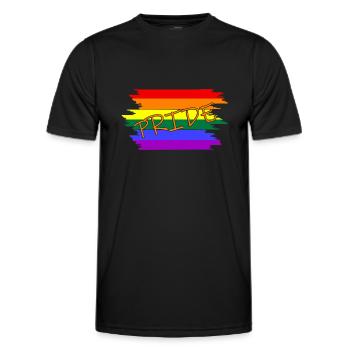 LGBT - Männer Funktions-T-Shirt - Schwarz - Vorne - AI Model Male 178 dark (178cm)