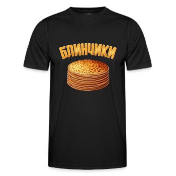 Blini Crêpes Russes Crêpes Russes - T-shirt sport Homme - noir - Devant - AI Model Male 178 dark (178cm)