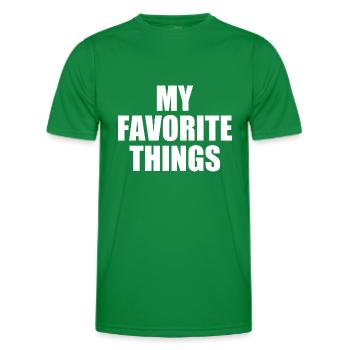my favorite things - Männer Funktions-T-Shirt - Kelly Green - Vorne - AI Model Male 178 dark (178cm)