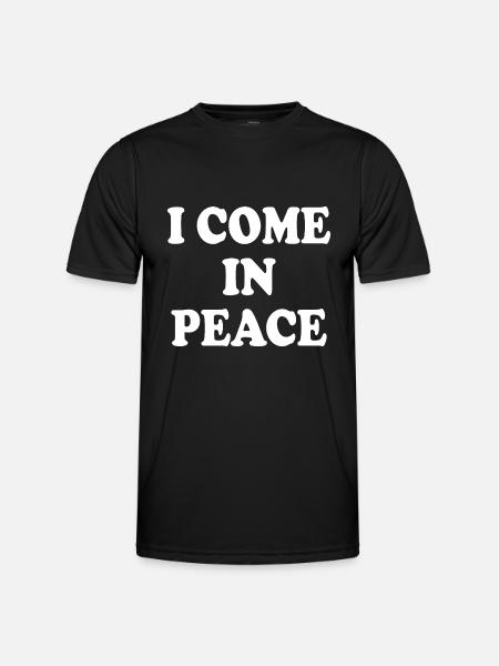 i come in peace im peace couple - Funktionsshirt til herrer - sort
