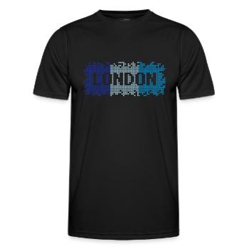 London - T-shirt sport Homme - noir - Devant - AI Model Male 178 dark (178cm)