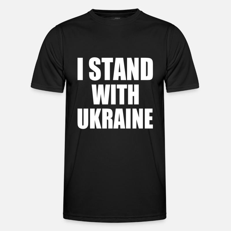 I stand with ukraine - Men's Functional T-Shirt - black