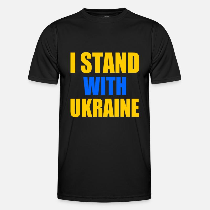 I stand with ukraine Männer Funktions-T-Shirt