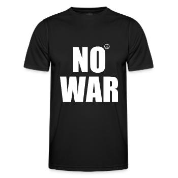 No war - T-shirt sport Homme - noir - Devant - AI Model Male 178 dark (178cm)