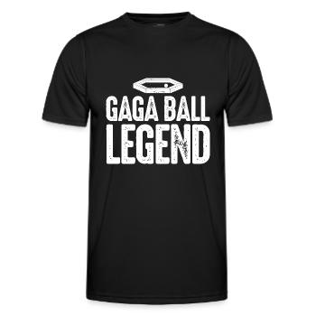 Gaga Ball Légende Dodgeball Gagaball Joueur Gaga - T-shirt sport Homme - noir - Devant - AI Model Male 178 dark (178cm)