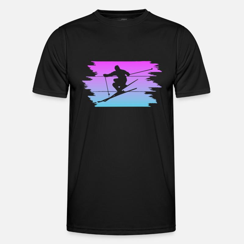 Skifahrer Ski Skiprofi Skiing Apres-Ski Männer Funktions-T-Shirt