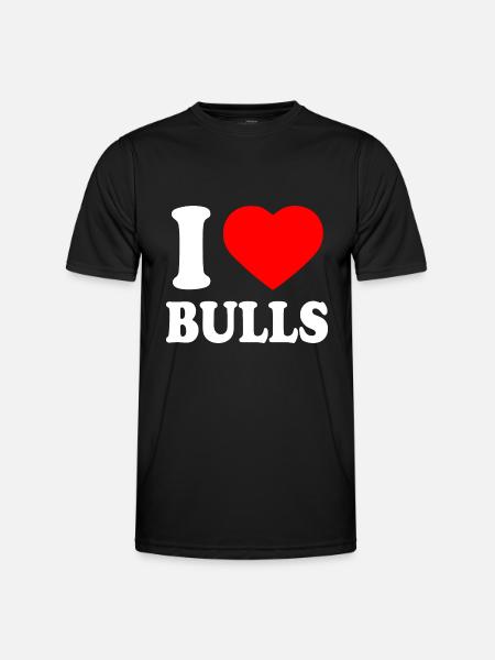 I love bulls - Men's Functional T-Shirt - black