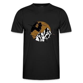 Escalade de bloc - T-shirt sport Homme - noir - Devant - AI Model Male 178 dark (178cm)
