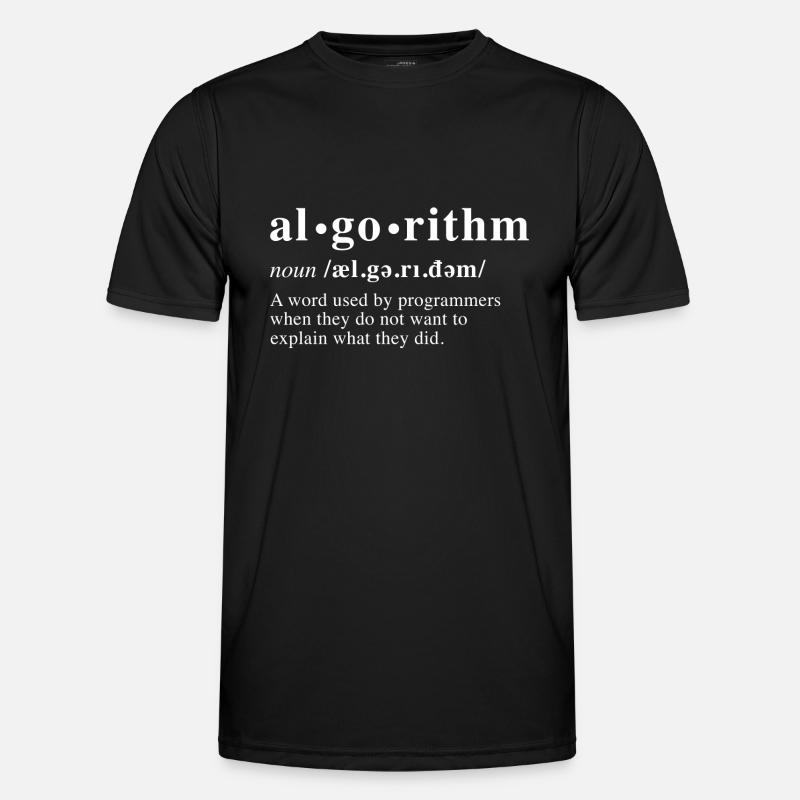 Algorithm Dictionary - Men's Functional T-Shirt - black