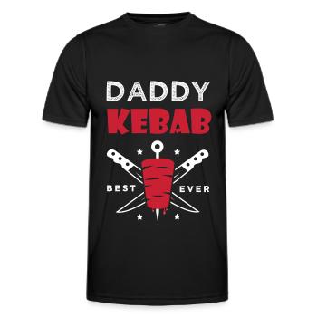 Papa Kebab Geschenk Papa Koch bester Kebab - Männer Funktions-T-Shirt - Schwarz - Vorne - AI Model Male 178 dark (178cm)