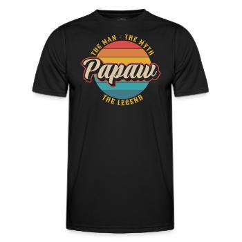 Papa Vater Opa Geschenkidee Papaw Spruch Humor - Männer Funktions-T-Shirt - Schwarz - Vorne - AI Model Male 178 dark (178cm)